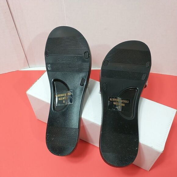 Women's Jelly Rhinestones Slipper Slide Sandals Wild Diva Size 8 - Picture 7 of 7